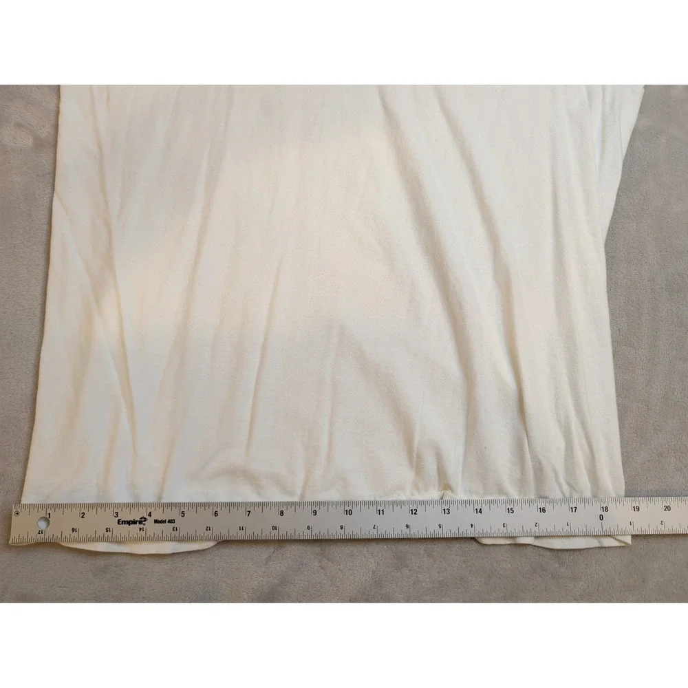 Jockey White V-Neck T-Shirt Mens Large‎ 100% Cotton Short Sleeve Undershirt